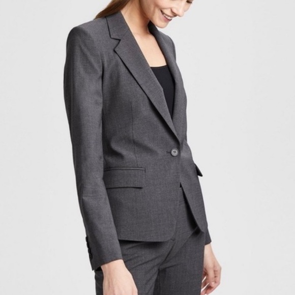theory gray blazer